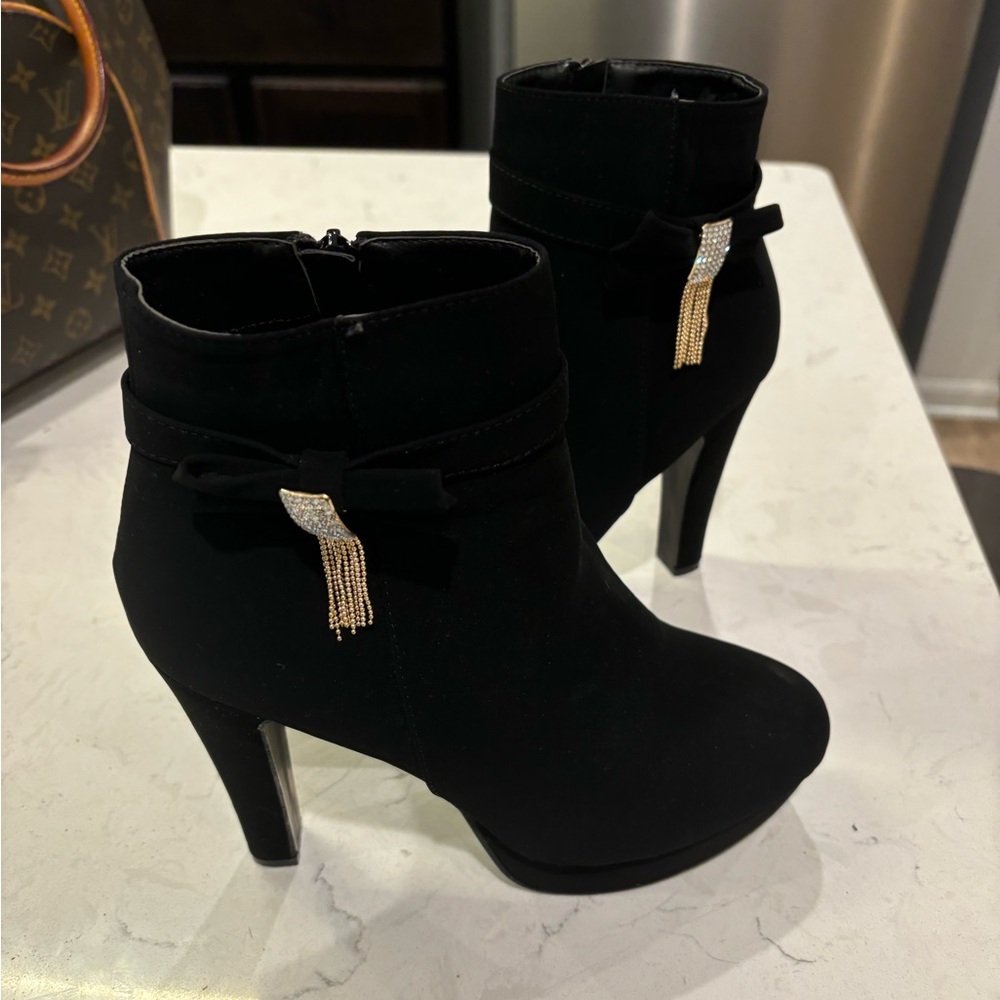 Black Suede Booties
